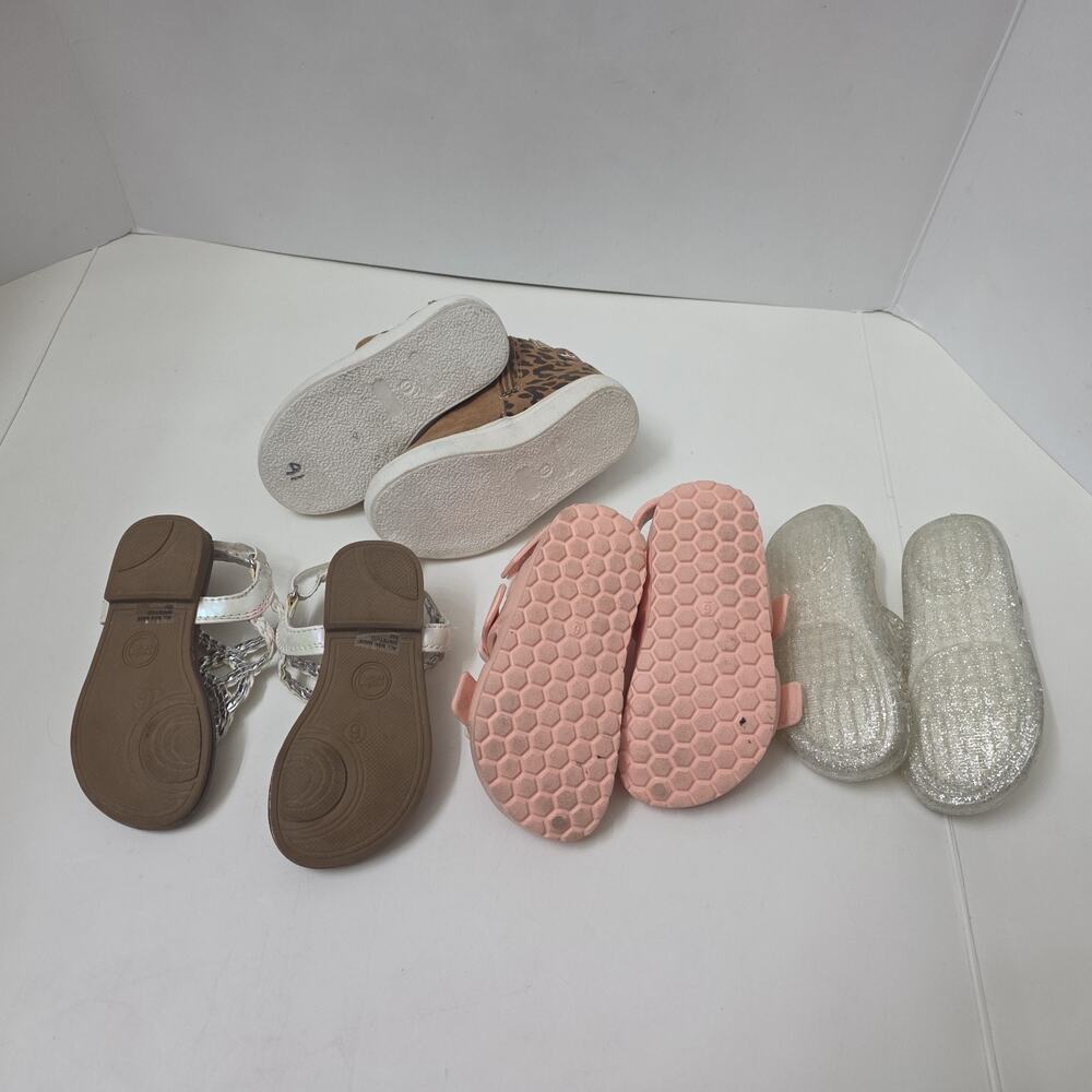 Lot Of 4 Pairs Of Toddler Girls Sz 6 Shoes Sandals + Boots Excellent Condition - Picture 3 of 9